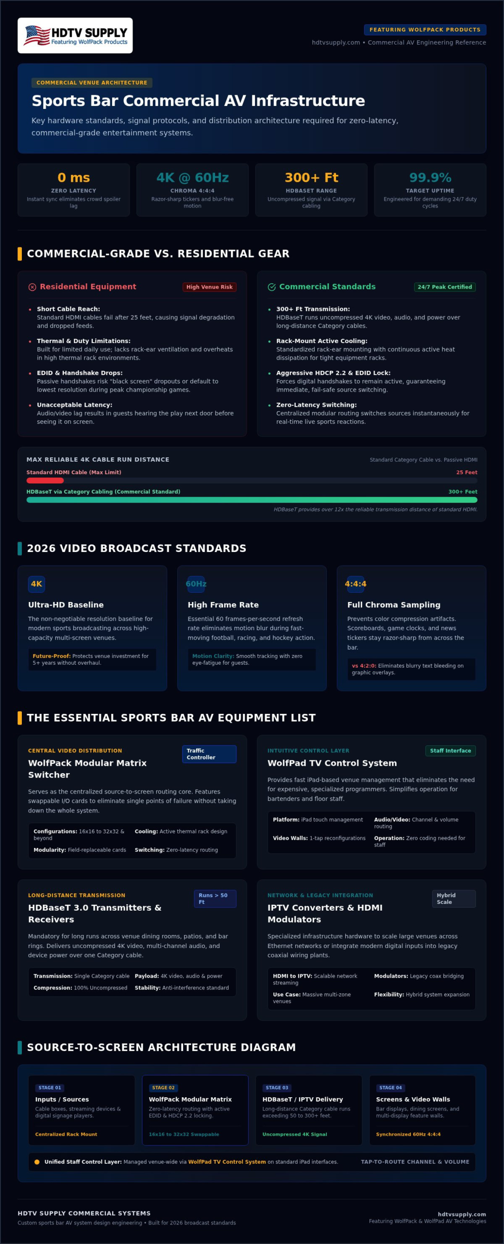 Professional Sports Bar AV Equipment List & Proposal Template (2026)